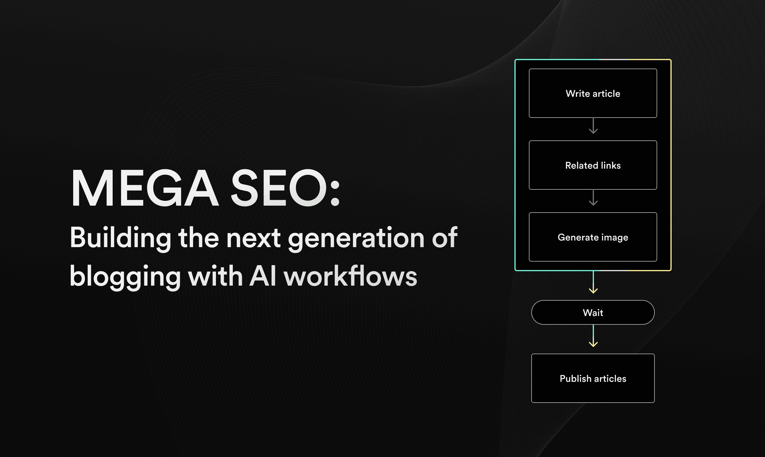 Featured image for MEGA SEO: Building the next generation of blogging with AI workflows blog post